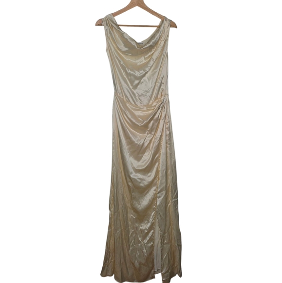 Reformation Poema Ivory Silk Wedding Dress Gown New With Tags Size 6 - Picture 3 of 12